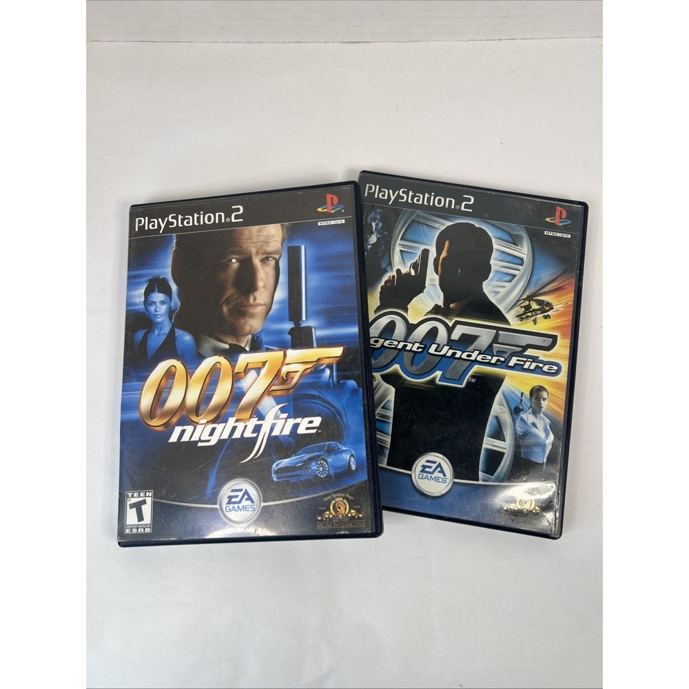 JAMES BOND 007 bundle. Nightfire and Agent Under Fire Playstation 2 READ Scratch